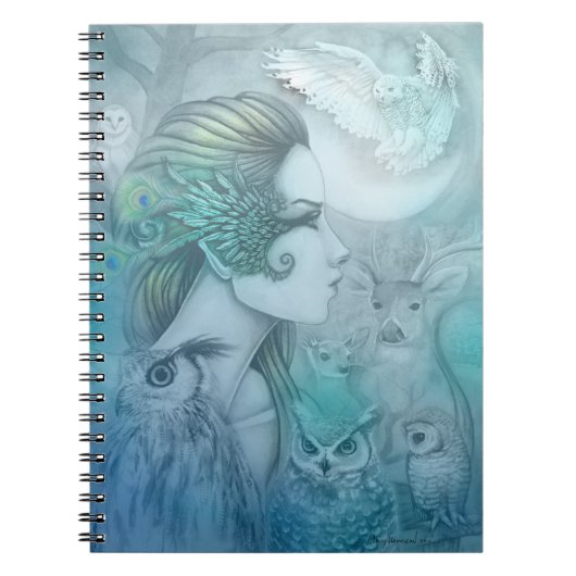 Geest Artemis Goddess Diana Fantasy Art Notitieboek (Voorkant)