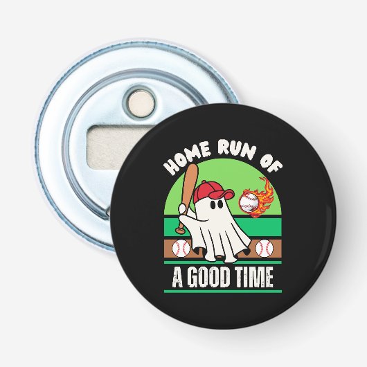 Geest Baseballspeler Halloween Button Flesopener (Voorkant)