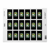 Geest Baseballspeler Halloween Etiket (Full Sheet)