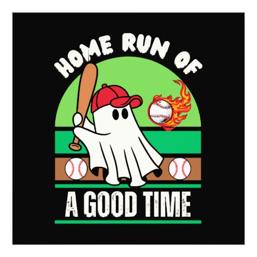 Geest Baseballspeler Halloween Foto Afdruk (Voorkant)