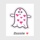 Geest bedekt met harten sticker (Vel)
