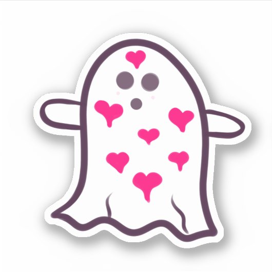 Geest bedekt met harten sticker (Voorkant)