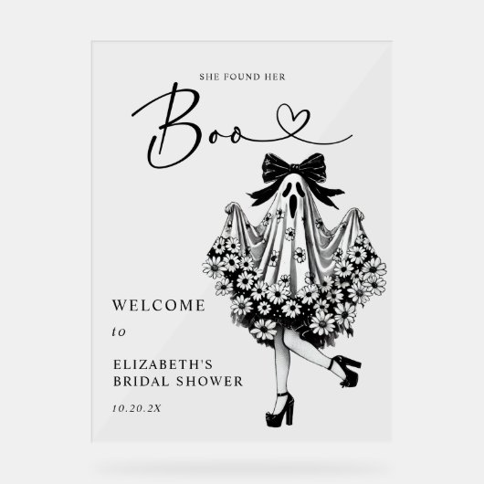 Geest Bloem Bruiloft Welkom Bord (Voorkant)