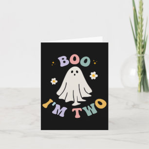 Geest Boo ik ben twee jaar 2de verjaardag Kinderen Kaart