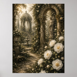 Geest Camellia Sanctuary Vintage Botanische Kunst Poster