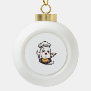 Geest Chef � Grappige Halloween Kook T-shirt Keramische Bal Ornament