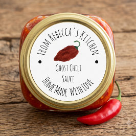 Geest Chili Thuisgemaakte Hot Sauce Ronde Sticker