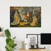 Geest Cowboy Kostuum Jack O Lantern Pompoen Poster (Thuiskantoor)
