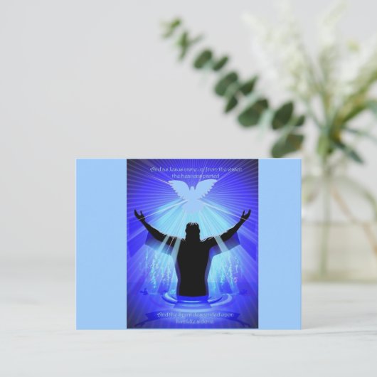 Geest daalt als een duif briefkaart (Staand voorkant)