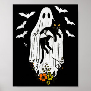 geest die kat Halloween Kat meow kat vasthoudt Poster