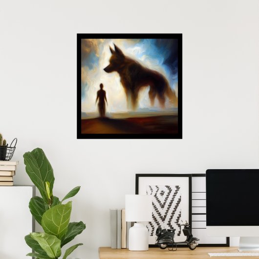 Geest Dier Hond 1 Poster (Thuiskantoor)
