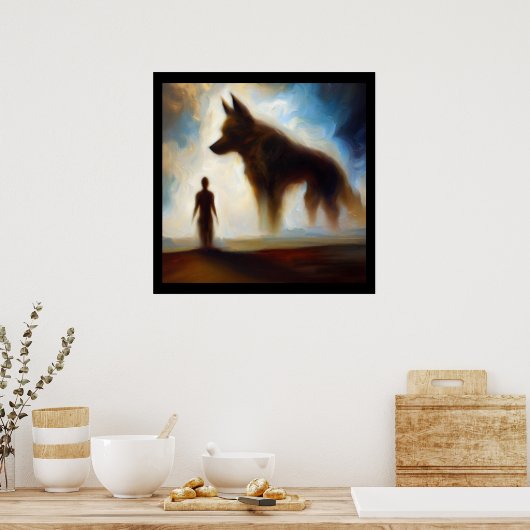 Geest Dier Hond 1 Poster (Keuken)