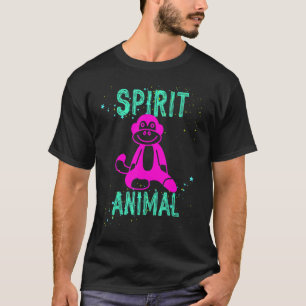 Geest Dier Sock Aap Roze Dieren Comfort Snit T-shirt