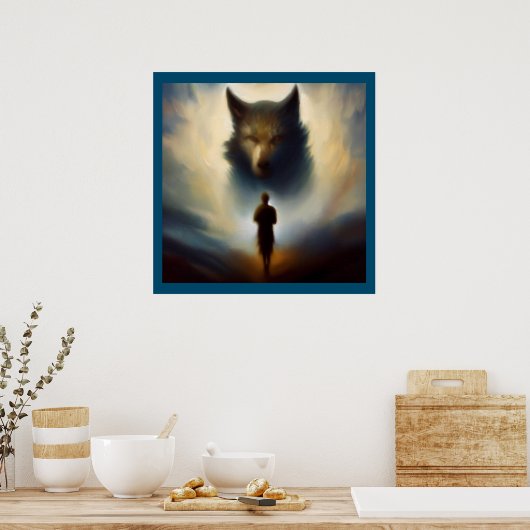 Geest Dier Wolf 2 Poster (Keuken)