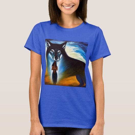 Geest Dier Wolf 4 T-shirt (Voorkant)