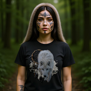 Geest Dieren witte wolf met droomvanger T-shirt