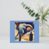 Geest Dierlijke Olifant 2 Briefkaart (Staand voorkant)