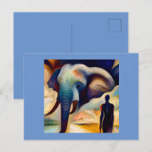 Geest Dierlijke Olifant 2 Briefkaart (Voorkant / Achterkant)