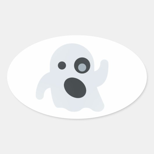 geest emoji ovale sticker (Voorkant)