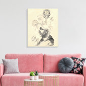 Geest en bewustzijn "Geist und Bewusstsein" Canvas Afdruk (Insitu (Woonkamer))