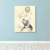 Geest en bewustzijn "Geist und Bewusstsein" Canvas Afdruk (Insitu (Houten vloer))