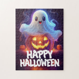 Geest en Pompoen Gelukkig Halloween Legpuzzel