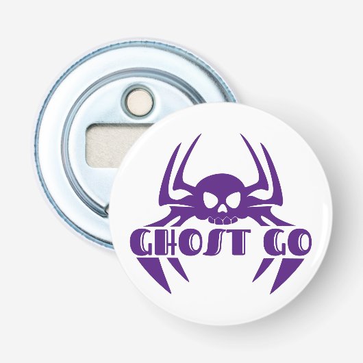 Geest Ga Spookseizoen Button Flesopener (Voorkant)