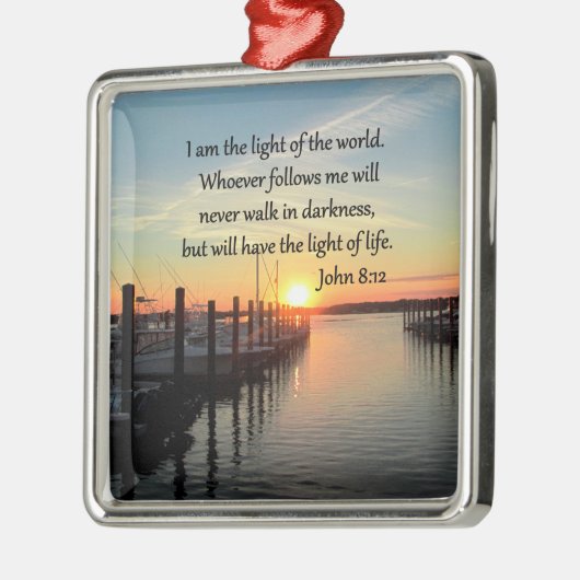 GEEST GEVULD JOHANNES 8; 12 SCRIPTUUR ONTWERP METALEN ORNAMENT (Links)