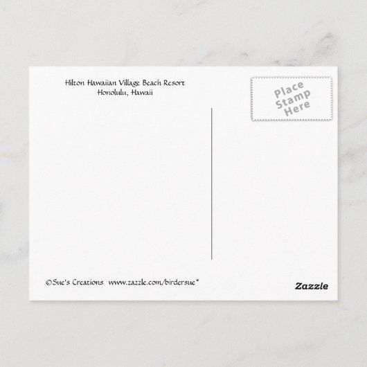 Geest Hawaii Briefkaart (Achterkant)