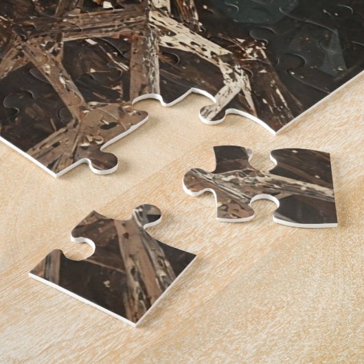 Geest in de oude tijd en ruimte architectuur legpuzzel (Zijkant)