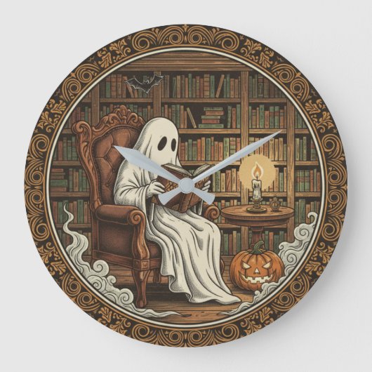 Geest In Een Bibliotheek Grote Klok (Voorkant)