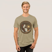 Geest In Een Bibliotheek Tri-Blend Shirt (Voorkant volledig)
