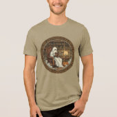 Geest In Een Bibliotheek Tri-Blend Shirt (Voorkant)