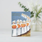 Geest Jack O Lantern Pompoen Kostuum Briefkaart (Staand voorkant)