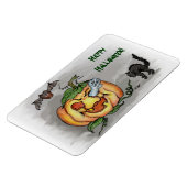 geest, knuppel en kat, Happy Halloween! Magneet (Linkerzijde)