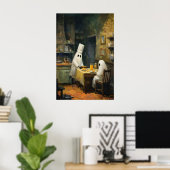 Geest kookdatum schilderij, gedrukte Halloween Poster (Thuiskantoor)