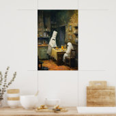 Geest kookdatum schilderij, gedrukte Halloween Poster (Keuken)