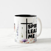 Geest Leid me Moderne bloem Tweekleurige Koffiemok (Voorkant rechts)