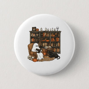 geest lezen boek liefhebbers bibliotheek Hallowee Ronde Button 5,7 Cm