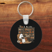  geest lezen boek liefhebbers bibliotheek Hallowee Sleutelhanger (Voorkant)