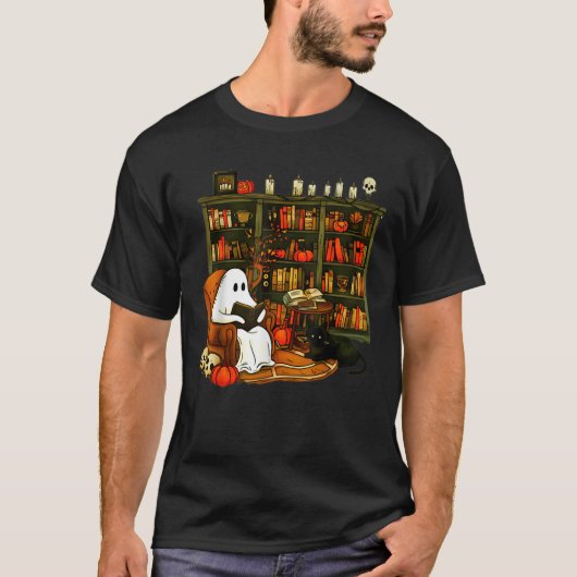geest lezen boek liefhebbers bibliotheek Hallowee T-shirt (Voorkant)