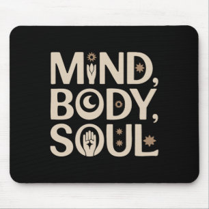 Geest, Lichaam, Ziel, Design, Yoga Meditatie Lance Muismat