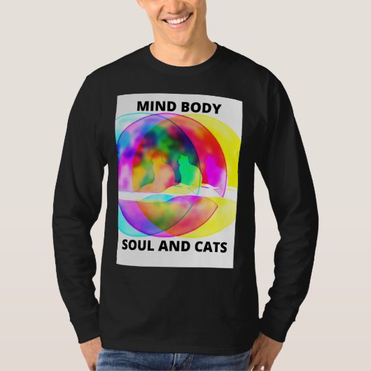 Geest Lichaam Ziel en Katten T-shirt (Voorkant)