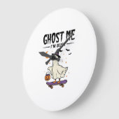 Geest Me Ik Ben Bezig Halloween Gans Skateboard Grote Klok (Hoek)