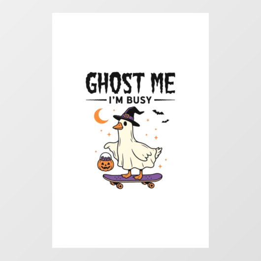 Geest Me Ik Ben Bezig Halloween Gans Skateboard Raamsticker (Vel)