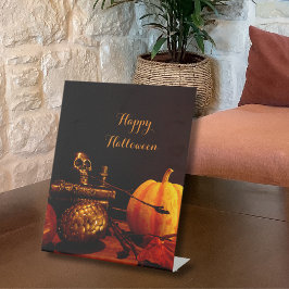 Geest najaar - stilstaand leven reclamebord met voetstuk