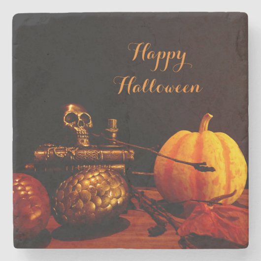 Geest najaar - stilstaand leven stenen onderzetter (Voorkant)