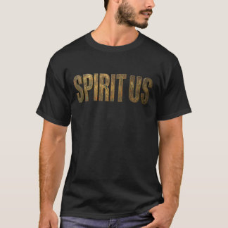 Geest Onze Antieke Brons 3D Metallieke Gebarsten T-shirt