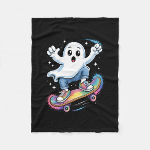 Geest op skateboard grappige Halloween kostuum ska Fleece Deken