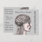 Geest over materie Uitnodigingen voor hersenneurow (Voorkant / Achterkant)